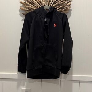 Hurley Kids Black and Red Logo Hoodie